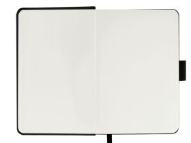 Скетчбук Гамма "Студия" 9х14 см 100 л 110 г, черный, твердая обложка, на резинке, слоновая кость