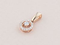 Подвеска из красного золота с бриллиантами э0201пд01161700