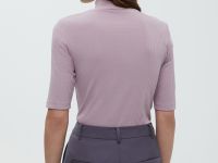 Джемпер с коротким рукавом и воротником-стойкой