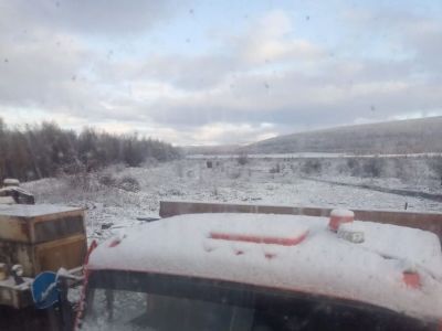 Фотофакт: В Оймяконском улусе выпал снег