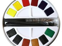 Набор акварельных красок Pebeo "Fine" 12 кювет в круглом металлическом боксе