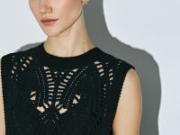 Топ кроше с бахромой, Черный