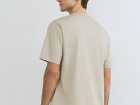 Футболка из мерсеризованного хлопка, Бежевый