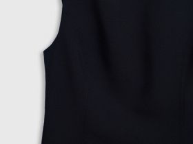 Платье мини без рукавов, Черный