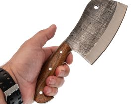 Тяпка кухонная малая, дельта древесина, сталь AUS-8