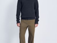 Джемпер прямого силуэта с воротником-стойкой