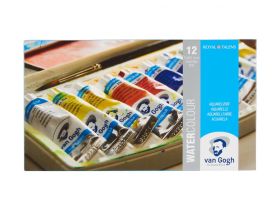 Набор акварели Talens "Van Gogh" 12 цв в тюбиках+ кисть в пластик кор