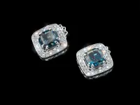 Пусеты из серебра с топазами э0671пс04250361