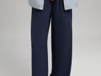 Брюки-палаццо с эластичным поясом