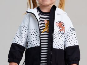 Куртка детская текстильная с полиуретановым покрытием для девочек (ветровка)