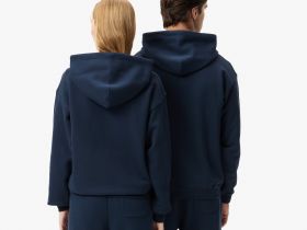 Хлопковый свитшот Lacoste унисекс свободного кроя