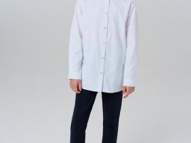 Комплект для девочек: блузка текстильная, жилет трикотажный