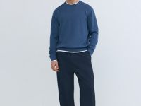 Джемпер с имитацией футболки, Синий