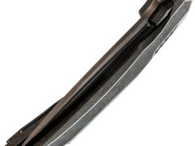 Складной нож TuoTown Tiburon DLC, сталь Tmax, рукоять Black Crystal Ti/Chaotic Black CF