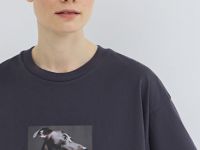 Футболка оверсайз с принтом, Серый