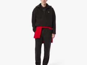 Мужское поло Lacoste L.12.21 классического кроя с длинным рукавом