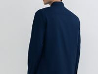 Рубашка из структурной ткани, Синий