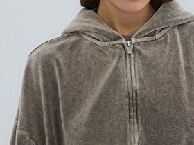 Толстовка из бархата, Бежевый