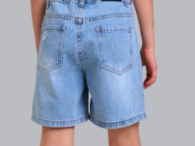 Шорты текстильные джинсовые для девочек