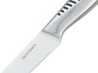 Нож кухонный для стейка Okroshka Wasabi 11.5 см, сталь 5cr15mov, рукоять сталь