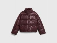 Короткий пуховик для девочек, Фиолетовый