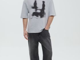 Футболка из хлопка с принтом