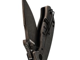 Нож Barmaley Knives Seadevil, сталь D2, рукоять G10/сталь, черный, вейв