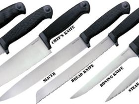 Кухонный нож Cold Steel Slicer Knife (Kitchen Classics), сталь 4116, рукоять Kray-Ex, черный
