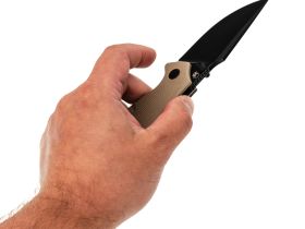 Нож Barmaley Knives Seadevil, сталь D2, рукоять G10/сталь, песочный