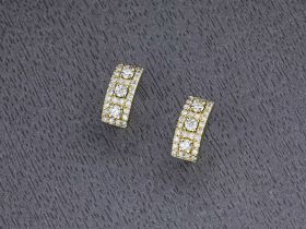 Серьги из желтого золота с бриллиантами э0301сг08160800