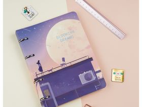 Тетрадь на кольцах MESHU "Blooming dreams" А5 100 л, картон, матовая ламинация, тиснение фольгой