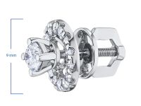 Пусеты из белого золота с бриллиантами э0901пс02151100