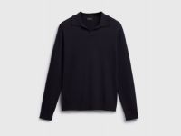 Поло с длинным рукавом, Синий