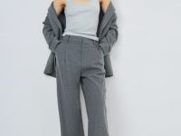 Прямые брюки, Серый