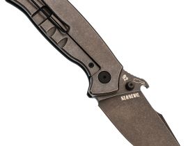 Нож Barmaley Knives Seadevil, сталь D2, рукоять G10/сталь, черный, вейв