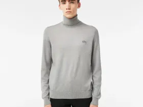 Мужская водолазка Lacoste из мериносовой шерсти