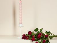 Подсвечник Классический/Classico на ножке, белый