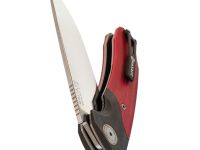Складной нож Maxace Goliath Red, сталь Bohler K110, рукоять G10 красный/темный больстер