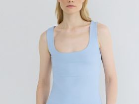 Топ с широкими бретелями, Голубой