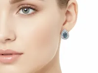 Серьги из белого золота с сапфирами э4758сг04210460