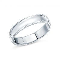 Серебряное обручальное кольцо