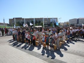 На главной площади Якутска чествовали ветеранов боевых действий