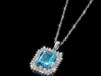 Подвеска из белого золота с топазом э4771пд08220460