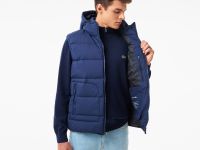 Мужской утеплённый жилет Lacoste с капюшоном