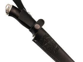 Нож Якут, сталь дамаск, рукоять граб