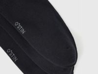 Высокие носки в рубчик, 3 пары, Черный