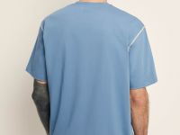 Футболка свободного силуэта с контрастной отделкой