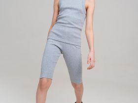 Комплект трикотажный для девочек: топ, брюки (легинсы)