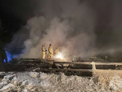 Еще один пожар в хлеву произошел в Олекминском районе