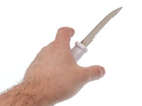 Нож разделочный Rapala RSB4BX, нержавеющая сталь, рукоять пластик, белый